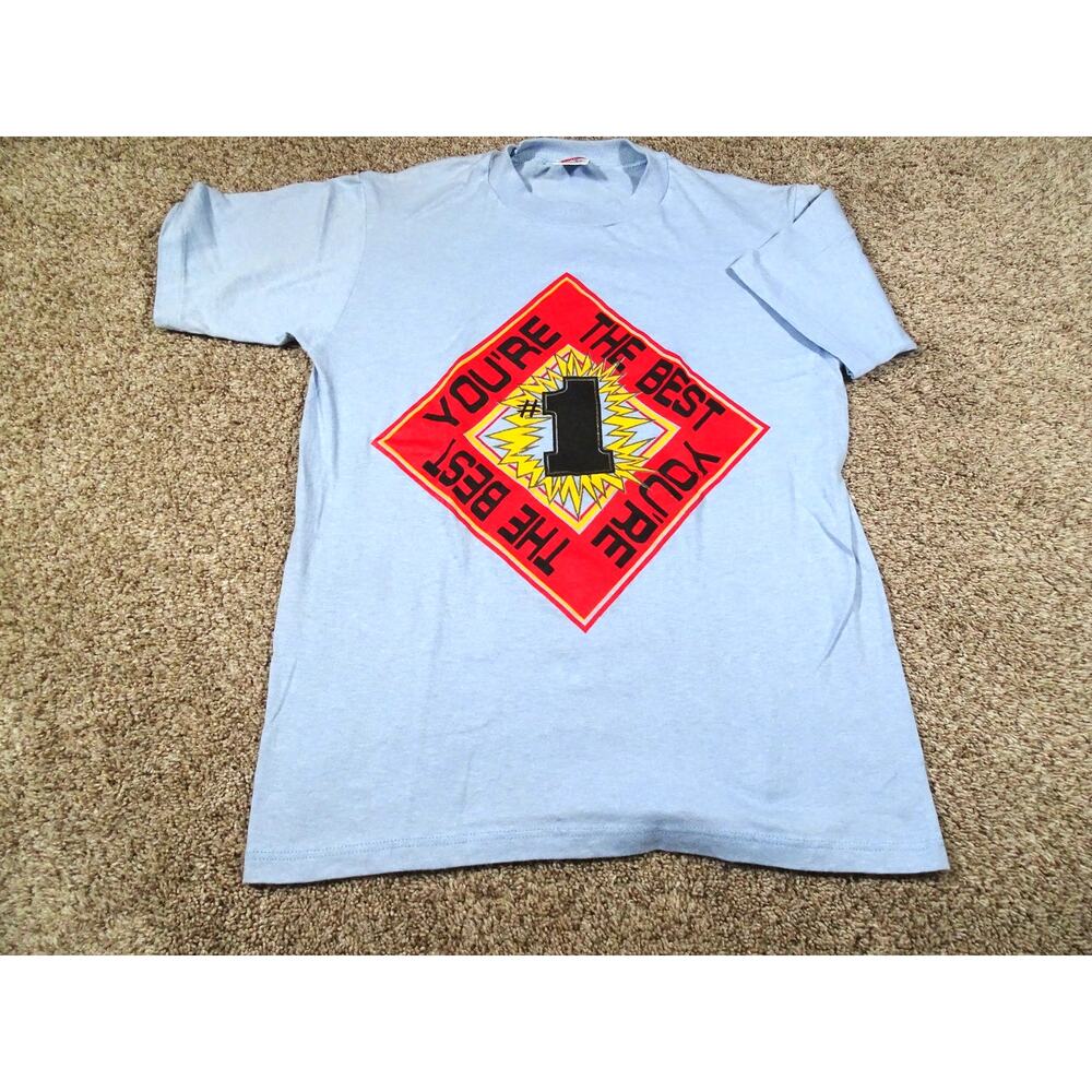 VTG 80s Jerzees Single Stitch Graphic Tee Boxy M Kitsch